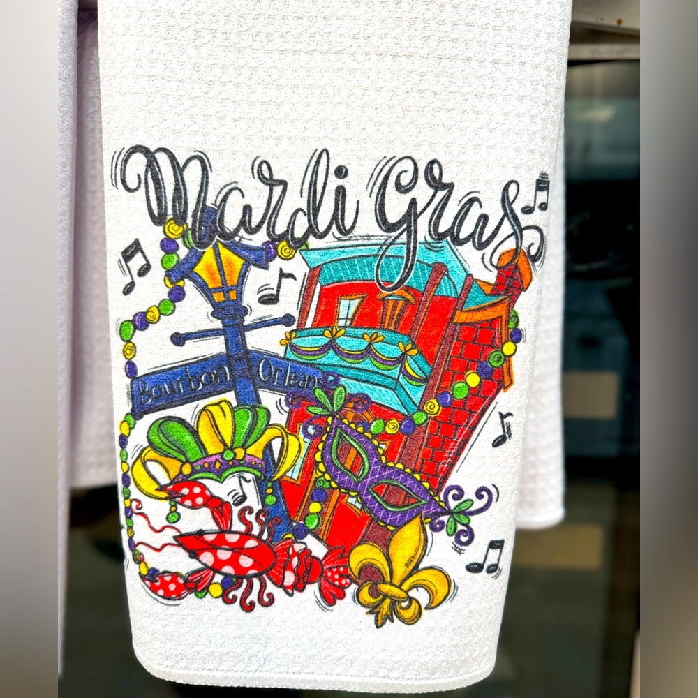 Mardi Gras Tea Towel